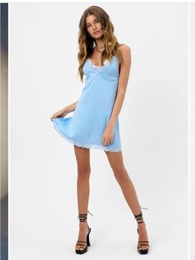 Frankie's Bikinis Rosie Satin Mini dress L